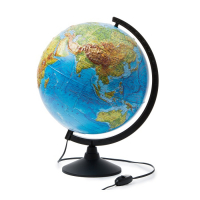 Глобус Земли физический  с подсветкой D=320 мм - «globural.ru» - Хабаровск