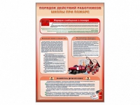 Стенд "Порядок действий работников школы при пожаре" - «globural.ru» - Хабаровск