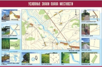 Таблица демонстрационная "Условные знаки плана местности" (винил 70x100) - «globural.ru» - Хабаровск