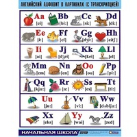 Таблица демонстрационная "Английский алфавит в картинках"(70x100) - «globural.ru» - Хабаровск