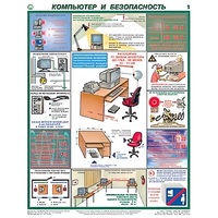 Плакаты "Компьютер и безопасность" (2 листа, размер 450х600) - «globural.ru» - Хабаровск
