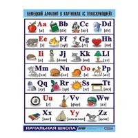 Таблица демонстрационная "Немецкий алфавит в картинках" (винил 70х100) - «globural.ru» - Хабаровск