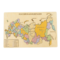 Пазл из дерева Административная карта России "Родина Моя" 522х308х10мм - «globural.ru» - Хабаровск