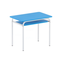 Стол компьютерный на металлокаркассе 1200х600х760 (синий/белый) - «globural.ru» - Хабаровск