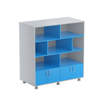 Шкаф-стеллаж (синий/серый) - «globural.ru» - Хабаровск