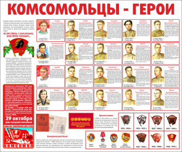 Тематический стенд "Комсомольцы-герои" - «globural.ru» - Хабаровск
